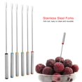 thumbnail image 1 of LHCER Stainless Steel Forks,Fondue Forks,6pcs/Set Stainless Steel Chocolate Cheese Dessert Fondue Pot Forks Kitchen Tool Tableware, 1 of 8