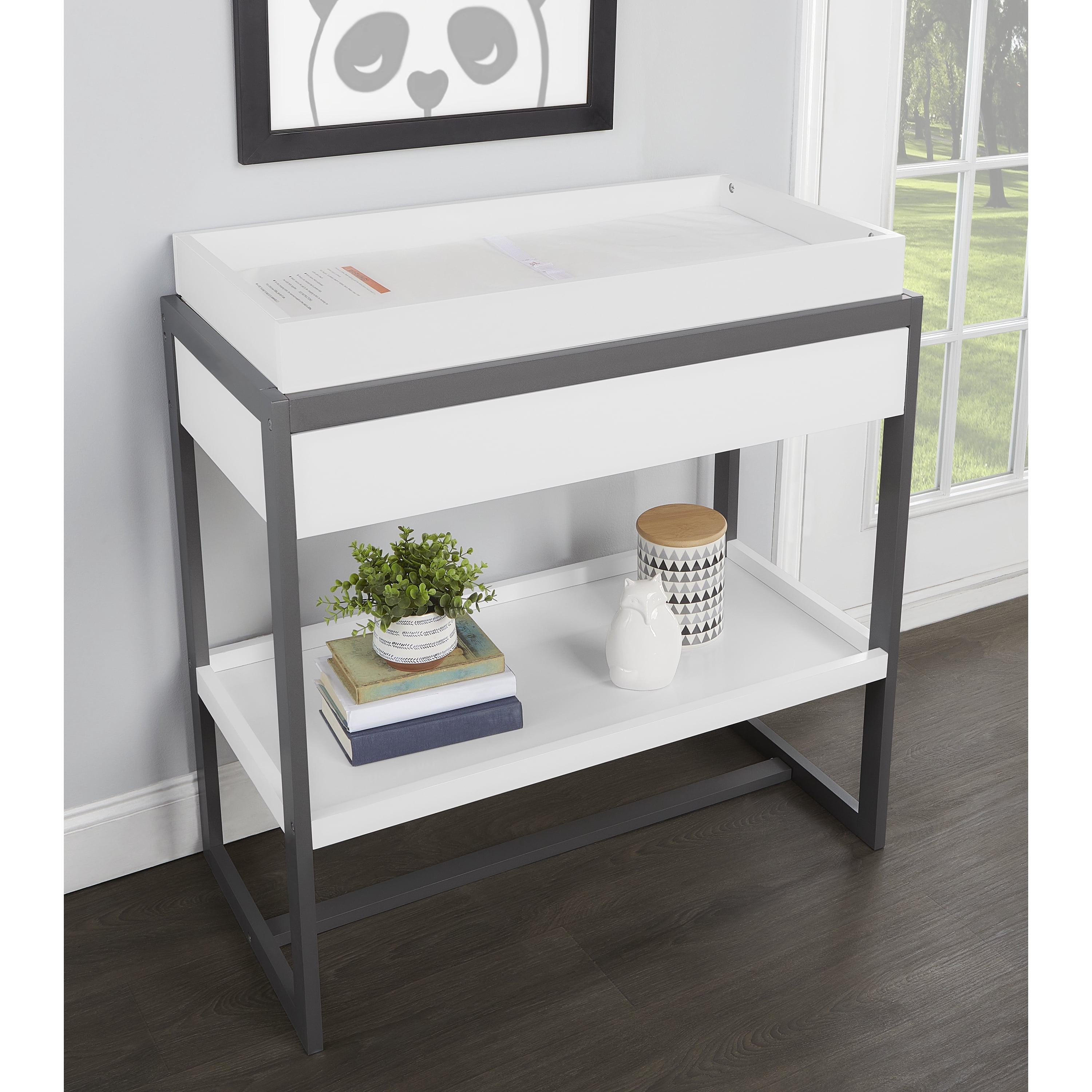 Dream On Me Nursery Essentials Bundle of Dream On Me Synergy 5 in 1 Convertible Crib, Dream On Me Arlo Changing-Table, with a Dream On Me Honeycomb Orthopedic Firm Fiber Standard Crib Mattress