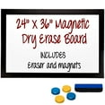 thumbnail image 2 of Excello Global Products Black Wooden Magnetic Dry Erase Whiteboard, 24"x36", 2 of 4