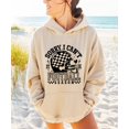 thumbnail image 5 of Sorry I Can't It Is Football Season Hoodie Women Checkered Helmet, Sand Hoodie, M, 5 of 8