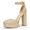 GOLD-GLITTER, variant on BURUDANI Women's High Chunky Platform Closed Toe Block Heels Square Toe Ankle Strap Dress Wedding Party Pumps Shoes AURELIA