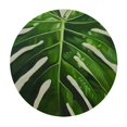 thumbnail image 4 of BCIIG Green Leaves Round Table Cover Stain Resistant Washable Perfect for Indoor Outdoor Tablecloth Kitchen Dining Wedding Parties  Full Width Single-Sided Printing Home Kitchen Outdoor Decoration, 4 of 8