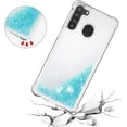 thumbnail image 5 of Compatible with Samsung Galaxy A21 Case Glitter Liquid Cute Clear Phone Case Floating Quicksand Shockproof Protective Bumper Silicone Soft TPU Case for Samsung Galaxy A21 Star Blue YB, 5 of 12