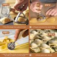 thumbnail image 3 of Ravioli Mold Dumpling Maker Ravioli Cutters - Juego de 4 (cortador de rodillo de mango corto, redondo pequeño, en forma de corazón, cuadrado) aleación de zinc y mango de madera brillar Electrónica, 3 of 5