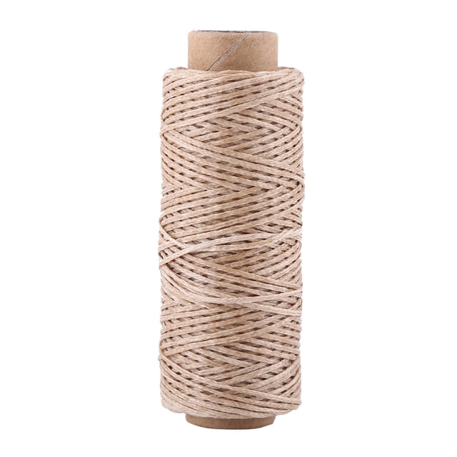 Hilo de Cera Plano Fuerte, Manualidadas de Cuero para Coser A Mano, Para Hilo de Coser Con Sensación de Tacto CÓModo, 1 mm de Ancho y 50 M de Largo, Uso Ideal para reparación ideal