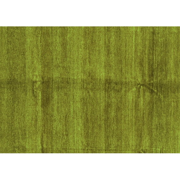 Ahgly Company Indoor Rectangle Oriental Green Modern Area Rugs, 7' x 10'