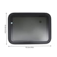 thumbnail image 3 of Direct Replacement RV Window with Screen – 1.5-1.65in Installation Wall Thickness, 90° Opening, Manual Operation – Black Welded Frame for Privacy & Ventilation, 3 of 16