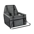 thumbnail image 1 of Asiento de coche para perros, asiento de seguridad para perros, asiento de coche ligero y portátil para perros y gatos Gris oscuro, 1 of 8