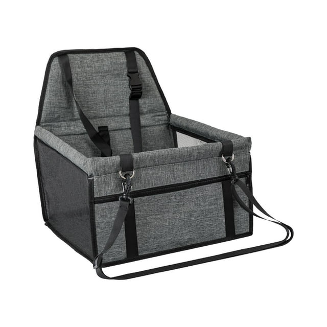 Asiento de coche para perros, asiento de seguridad para perros, asiento de coche ligero y portátil para perros y gatos Gris oscuro