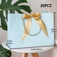 thumbnail image 3 of 20 Pcs Gift Bags with Gold Bow Handles, Elegant Paper Party Favor Bags for Baby Shower Wedding Birthday Bridal Shower Gift Packaging Tote Bags 12.6 x 9.84 x 4.33 Inch, 3 of 4