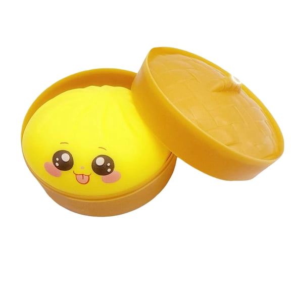 Clearance! Giant Dumpling Squishy, 4 Inch Jumbo Dumpling Stress Ball, Rainbow Squishy Squishy Bun, Soft Squeeze Decompression Dough for Adults, Squishy Bun (B)