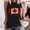 Black, variant on Women Tank Tops Canada Flag Graphic Print Crew Neck Loose Tank Top Womens Camisole Brick Red L