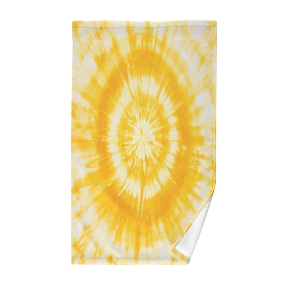 Pure Cotton Face Towel 16x28 Inches Hand Towel Bath Towel Hand Bath Towels Soft Good Water Absorption for Washing Face Wiping Face Beautiful Yellow Tie Dye Pattern