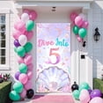 thumbnail image 2 of Mermaid 5th Birthday Decorations, Dive Into Five Door Cover, Mermaid Door Banner Sign Decor for Under the Sea Ocean 5 Year Old Party Supplies, 2 of 6