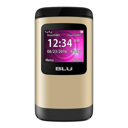 BLU Zoey Flex Unlocked GSM Dual-SIM Flip Phone w/ Quick-Glance Window -