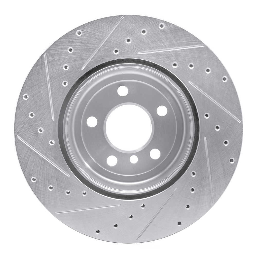 Dynamic Friction Company 631-31114R DFC Brake Rotor - Drilled And Slotted - Silver