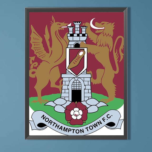 Cuadros Decorativos 5D bricolaje taladro redondo completo diamante pintura Northampton Town fútbol Club decoración Wdftyju embutido en tela