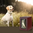 thumbnail image 5 of Wood Memorial Pet Urn with Photo Frame, Pets Ashes Box Cremation for Cats Dogs, Memorial Box for Pets, Animal Wood Urn 3.82x3.9x5.12 Inch Brown, 5 of 5