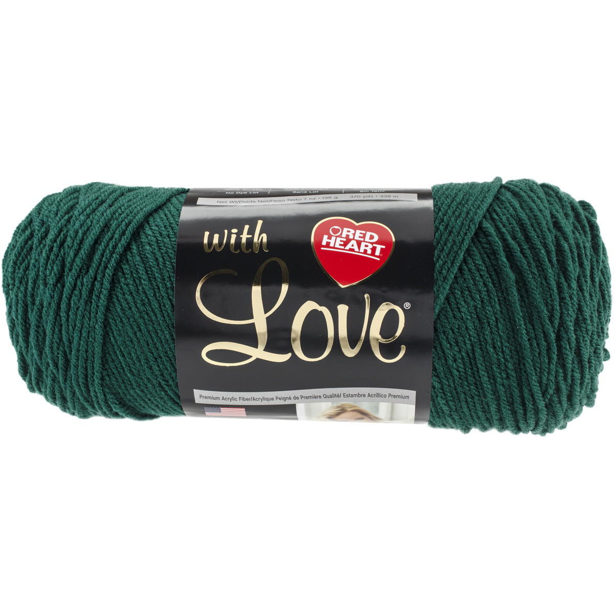 Red Heart With Love Evergreen Yarn - 3 Pack of 198g/7oz - Acrylic - 4  Medium (Worsted) - 370 Yards - Knitting/Crochet