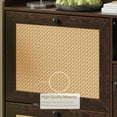 thumbnail image 6 of Acekid Shoe Cabinet Rattan 3 Flip Drawers Freestanding Storage Cabinet Adjustable Shelves Entryway Dark Cherry, 6 of 7