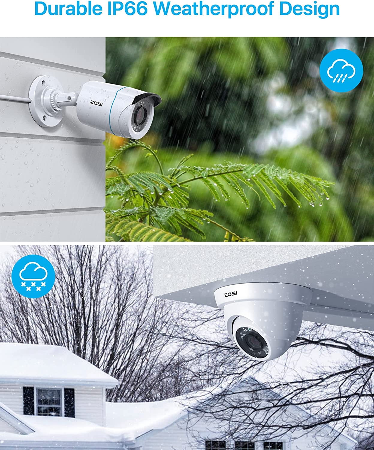 ZOSI 3K Lite Home Security Camera System with AI Human Vehicle Detection, H.265+ 8CH CCTV DVR and 8 x 1080p Wired Outdoor Indoor Bullet Dome Cameras, Remote Access, Alert Push (1TB Hard Drive)