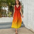 thumbnail image 3 of Red Orange Yellow Burning Flames And Fire Sleeveless Dress Dresses Women Summer Evening Dresses Ladies Bohemia Long Dresses, 3 of 9