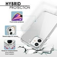 thumbnail image 2 of Hybrid Clear Case Compatible with iPhone 12 mini (5.4 inch), Matte Hard PC Back with Shockproof Soft TPU Bumper Protective Crystal Cover, by Insten, 2 of 10