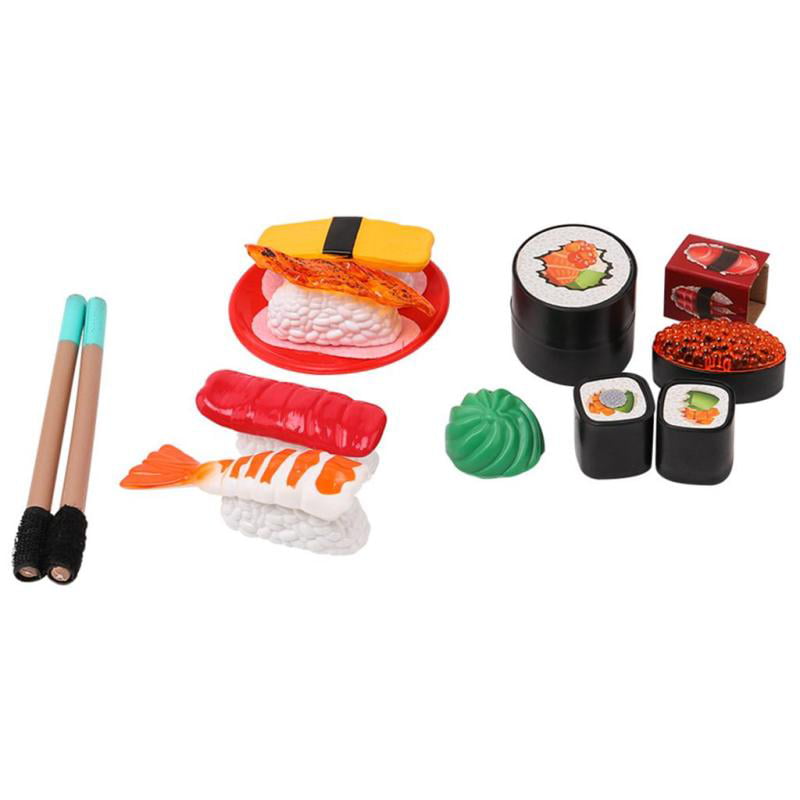 Box of Vivid Japanese Sushi Food Chopsticks Cuisine Kitchen Playset Kid Toys 