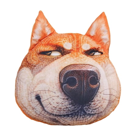 Dog Printed Plush Throw , Outside Wrapped by Short Plush ,38x40cm Despise