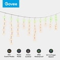 thumbnail image 6 of Govee Smart RGBIC Christmas Icicle Lights,H80D1AD1,Holiday Decoration With Over 78 Preset Dynamic Scene Modes,Waterproof String Lights, Corded Electric,Matter,Google Control,32.8ft, 6 of 7