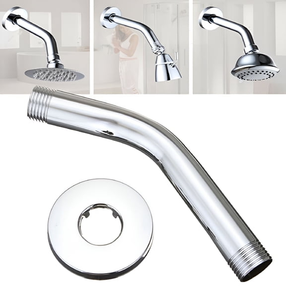 HIBIBUD 6.0inch Stainless Steel Shower Bathroom Wall Mounted Shower Arm Head Extension Pipe