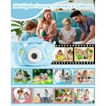 thumbnail image 6 of QUWANBAO Kids Camera for 3-12 Boys Girls, 1080P HD Digital Video Camera with 32GB SD Card for Christmas Birthday, Multi-Functional Cute Portable Toys, Rabbit, Blue, 6 of 7