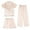 3PCS-Champagne, variant on URMAGIC 4-14T Little Big Child Girl Boy Silk Satin Pajamas Short Sleeve 2PCS Sleepwear