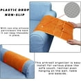 thumbnail image 5 of Sofa Armrest Organize remote holder bedside caddy organizer with 5 pockets，non-slip couch remote control holder couch armchair caddy accessories ( 35"x12.4"), 5 of 7