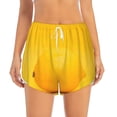 thumbnail image 4 of Lsque Yellow Lemon Printed Women's Running Shorts with Liner Pockets,Elastic Quick Dry Workout Athletic Gym Yoga Shorts,Womens High Waist Shorts-X-Large, 4 of 9
