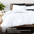 thumbnail image 3 of Bare Home 7-Piece Bed-in-a-Bag - California King, White with Black Sheet Set, 3 of 8