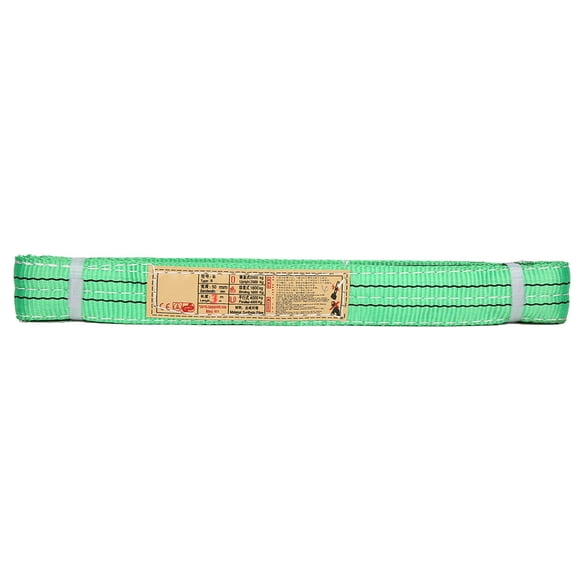 Nieyigj 3Meter (9.84ft) x 50mm (2 inches) Polyester Lifting Sling Industrial Crane Hoisting Webbing Green, 30 Ton Max Load Material Handling Securing Strap for Commercial Heavy Duty Rigging