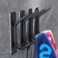 thumbnail image 4 of APODESS 4 PcsTowel hooks / Adhesive hooks - Black wall hooks without holes, heavy duty hooks for bathrooms and kitchens, 4 of 10