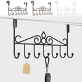 thumbnail image 7 of Over The Door Hooks, Door Hanger Hooks for Hanging, Over The Door Towel Racks for Bathroom, Coat Rack Door Towel Hanger Towel Hooks (16.7 in, Black), 7 of 7