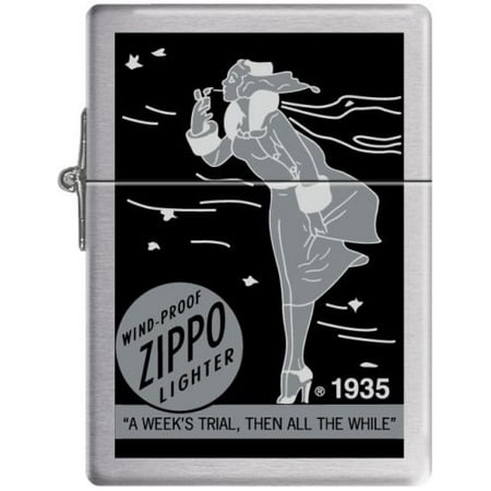 Zippo Custom Lighter - 1935 Vintage Zippo Lady Ad Replica (Best St Dupont Lighter Replica)
