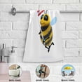 thumbnail image 5 of 3D USA Flag Bee Hand Towels 2 PCS, Kitchen Towel Ultra Soft and Highly Absorbent,Decorative Fingertip Face Towel for Bathroom Hotel, 28.3"x14.4", 5 of 5