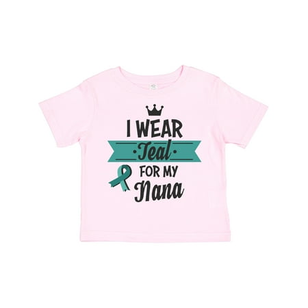 

Inktastic I Wear Teal for My Nana with Teal Ribbon Gift Toddler Boy or Toddler Girl T-Shirt