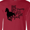 thumbnail image 4 of Inktastic Live Like Someone Left the Gate Open Horse Silhouette Long Sleeve T-Shirt, 4 of 5