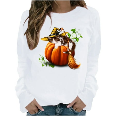 

Long Sleeve Shirts for Women Under Scrubs Women s Fashion Printed Loose T-shirt Long Sleeves Blouse Round Neck Casual Tops Shirts for Women