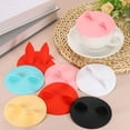 thumbnail image 5 of Uxcell 3 Pack Silicone Cup Lids, 4.5 Inch Mug Cover Seal Cat Ear Silicone Cup Covers Reusable Anti-Dust Airtight Mug Lid for Hot and Cold Drinks Cup Glass Cup Coffee Cup, Pink, 5 of 6