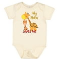 thumbnail image 3 of Inktastic My Nana Loves Me Giraffe Boys or Girls Baby Bodysuit, 3 of 5
