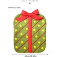 thumbnail image 3 of 3 piezas de fundas para respaldo de silla navideñas con lazo, paquete de regalo, diseño de decoración navideña, funda para silla para restaurante, hotel, hogar, cocina, comedor, 3 of 4