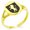 Gold, variant on Stainless Steel Lion Courage Coat of Arms Shield Minimalist Oval Top Polished Statement Signet Ring