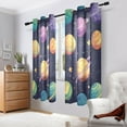 thumbnail image 6 of Universe Planets Stars Blackout Curtains 63 inch Length 2 Panels Window Decoration Curtains for Bedroom Living Room, 6 of 6