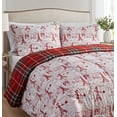 thumbnail image 2 of Parisienne Holiday Red 3 Piece Microfiber Comforter Set - Full/Queen, 2 of 5